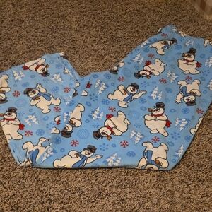 4XL UNISEX/ Men Frosty The Snowman Microfleece Pajama Bottoms Kohls